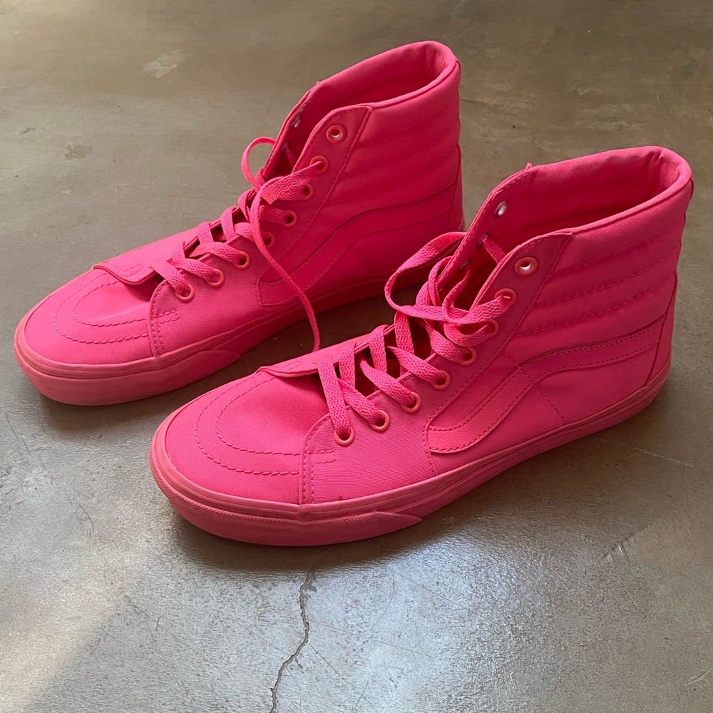 VANS Women’s Neon Pink High Tops Size 10 EUC